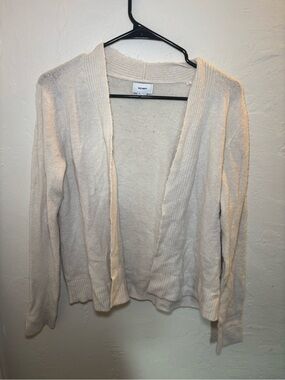 Old Navy Cream Open-Front Women's Cardigan Sweater
